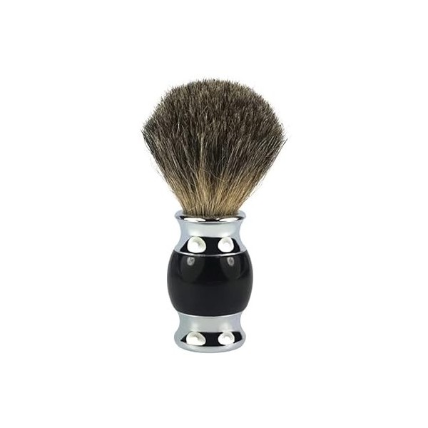 KJYR Portatif Support de Brosse de Rasoir pour Homme, 3 en 1 Brosse à Poils de Blaireau, Support de Brosse de Rasage, Ensembl