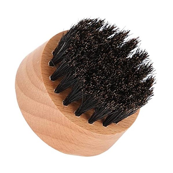 Brosse à barbe, légèreté naturelle confortable à la pinceau à la barbe en bois de la barbe, praticable porte-barbe adoucissem