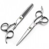 Outils de coupe des cheveux Ciseaux plats avec coupe de cheveux coupe professionnelle pour femme Color : Silver 