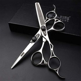 Argent 6,0 pouces Ciseaux de coupe professionnelle cheveux - coiffure Dilution Cisailles Set salon de coiffure Salon haut de 