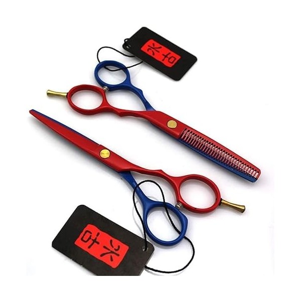 Ciseaux de coiffure professionnels super tranchants, kit doutils de 5,5 pouces, ensemble combiné de ciseaux de barbier fins,