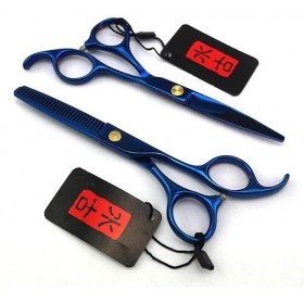 Ciseaux de coiffure professionnels super tranchants, Kit doutils de 5.5 pouces, ensemble combiné de ciseaux de barbier fins,