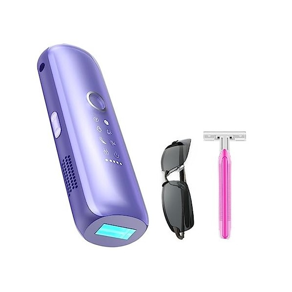 BBAUER Épilation Au Laser IPL Appareils Épilation 999,000 Flashs avec Refroidissement par Glace Permanent pour Le Corps Visag