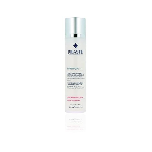 Rilastil Summum RX - Crema Reparadora Antiedad para Pieles Normales y Secas, 50 ml Crème Jour et Nuit