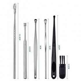 TKFDC Nettoyeur doreille portable Set Nettoyage de loreille spirale oreille oreille oreille éreintérique éreinte oreille cu