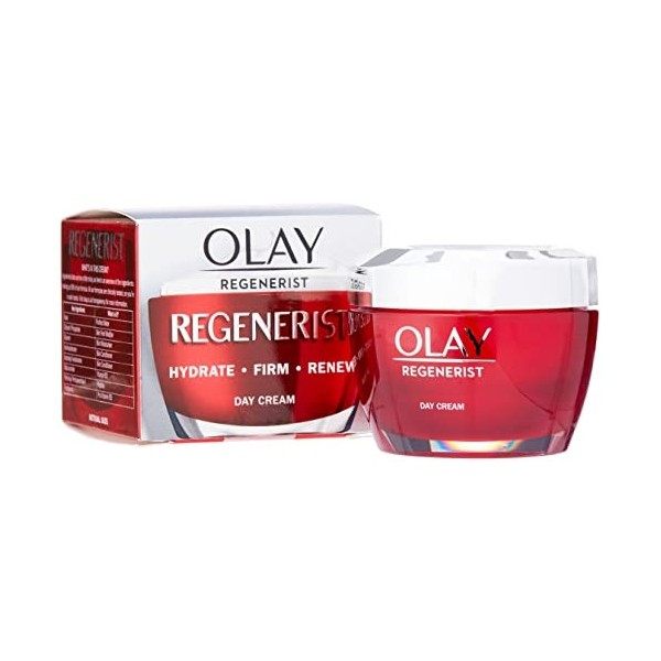 Olay Crème visage 3 points Regenerist à lacide hyaluronique, 50 ml, 1 unité Crème Jour et Nuit