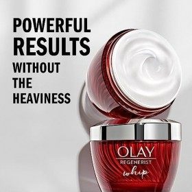 Light Face Moisturizer with SPF 25 by Olay Regenerist Whip with Collagen Peptides, Anti-Aging Face Cream, 1.7 Oz Crème Jour e...