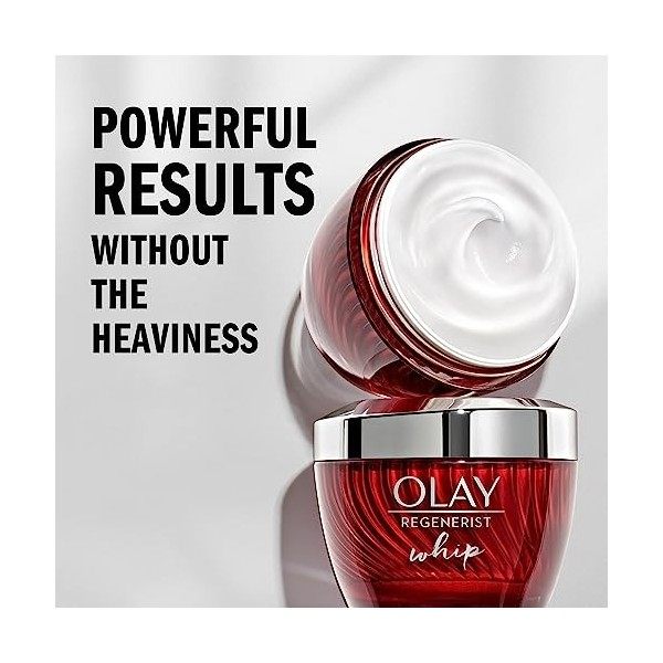 Light Face Moisturizer with SPF 25 by Olay Regenerist Whip with Collagen Peptides, Anti-Aging Face Cream, 1.7 Oz