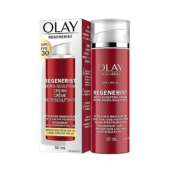 Olay Regenerist Micro-Sculpting Cream With Sunscreen Advanced Anti-Aging 50ml Packaging may Vary Crème Jour et Nuit