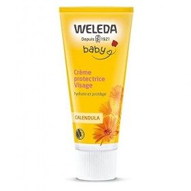 WELEDA - Crème Protectrice Visage au Calendula Weleda Baby - Hydrate et Nourrit - Tube de 50 ml