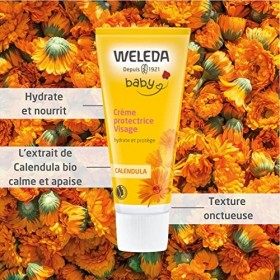 WELEDA - Crème Protectrice Visage au Calendula Weleda Baby - Hydrate et Nourrit - Tube de 50&nbsp;ml