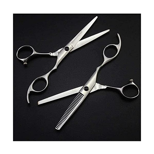 Barber Scissors Nouveau professionnel 6 pouces mat coupe cheveux ciseaux ensemble amincissement chaud cisailles makas coupe b