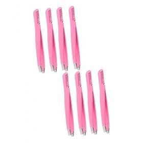 Pincettes dextension de cils de beauté, 8 pièces Pinces à sourcils diagonales Pincettes dépilation Pincettes à cils Pincett