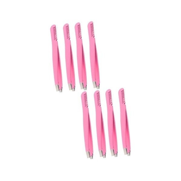 Pincettes dextension de cils de beauté, 8 pièces Pinces à sourcils diagonales Pincettes dépilation Pincettes à cils Pincett