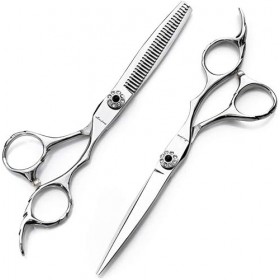 Ciseaux de coiffure, ciseaux de coiffure, kit de ciseaux de coupe et damincissement ultralégers pour salon de coiffure, pour