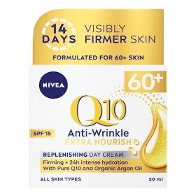 NIVEA Q10 Power 60+ Skin Anti-Rides + Crème de Jour Replenishing 50ml , Puissante Crème Anti-Age Hydratante pour Femme avec ...