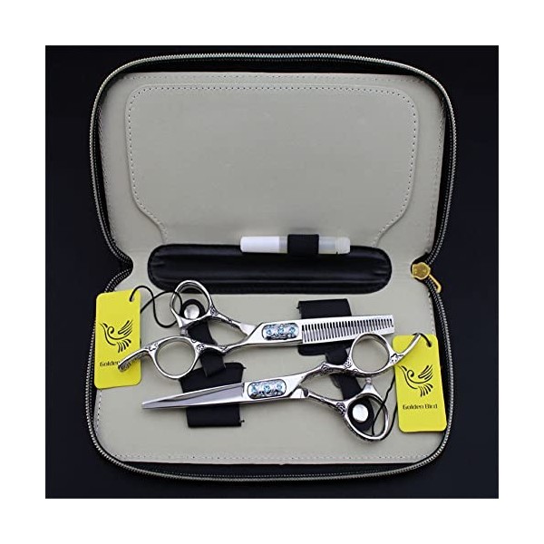 Kit de ciseaux pour animaux de compagnie, ensemble de ciseaux de coupe de cheveux de 15,2 cm, kit de ciseaux de coiffure prof