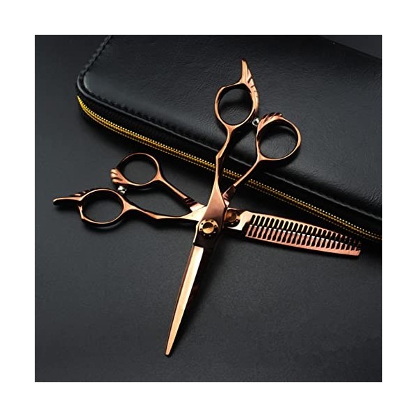 FOOSKOOS Ciseaux Coiffure Professionnel 440C 6 Bronze Ciseaux Ciseaux Ciseaux Amincier Coupes de Cheveux Ciscursales Cisea