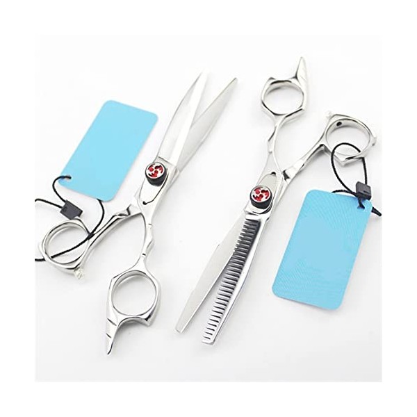 Ciseaux de coupe de cheveux ese Coiffeur ese Ciseaux de coiffure Barber Edge Coupe de cheveux Couleur : Set sans sac Set N