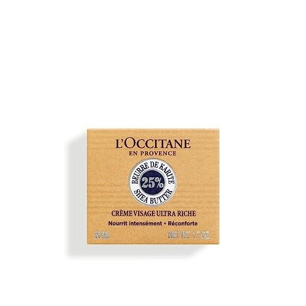 LOCCITANE - Crème Confort Ultra Riche au Karité - Nourrit pendant 48H et Parfume - pour Peau Très Sèche et Sensible - Soin p