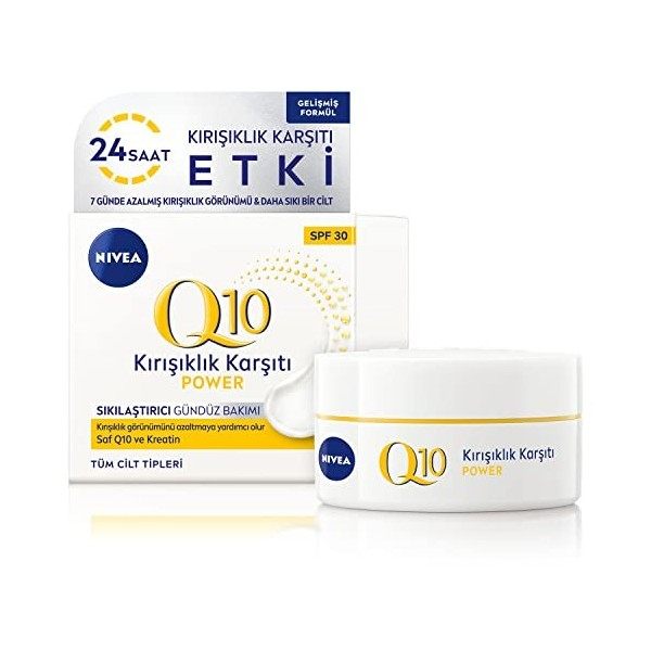 NIVEA Q10 Power Crème de Jour Protectrice Anti-Rides et Raffermissante, pour Peaux Plus Lisses et Plus Jeunes, SPF 30, 50 ml ...