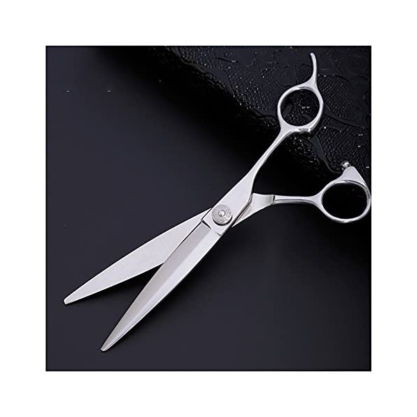 Ciseaux de coiffure professionnels de 6,8 pouces, coupe plate, coupe complète à main levée, ciseaux à feuilles de saule à gra