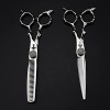 Ciseaux De Coiffeur Ciseaux De Coupe De Cheveux, 6 Pouces Professionnel Japon 440c Cross Gem Scissor Sliver Ciseaux De Cheveu