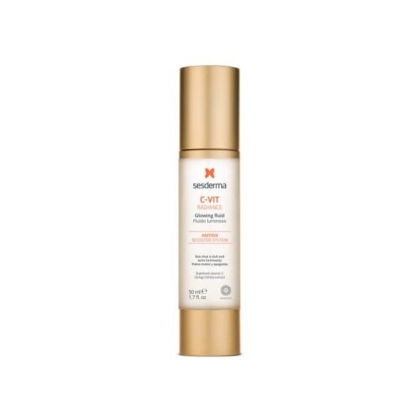 Sesderma | C VIT Radiance Luminous Fluid | Fluide visage éclatant | Amélioration de lélasticité | Signes précoces de vieilli ...