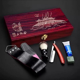 Barbier en acier inoxydable, rasoir à lancienne, rasoir droit manuel pour hommes, rasoir spécial pour salon de coiffure, ras