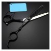 Cisailles pour coupe de cheveux 6 pouces ciseaux noirs, amincissement des cheveux, ciseaux à outils de coupe, ciseaux de coif