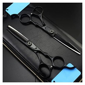 Cisailles pour coupe de cheveux 6 pouces ciseaux noirs, amincissement des cheveux, ciseaux à outils de coupe, ciseaux de coif