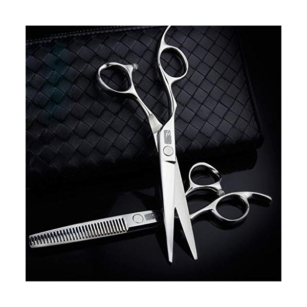 Ciseaux À La Main Gauche 6.0 Professional Barber Cisaillement Coiffure Set Dent 440C Coupe Plat Dilution Ciseaux Japon Sandal