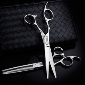 Coiffure Professionnelle Main Gauche Ciseaux Plat Dents Cut Ciseaux Barber Dilution Cisailles Set 6,0 Pouces Sharp Et Lumière