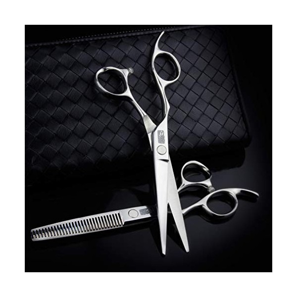 Coiffure Professionnelle Main Gauche Ciseaux Plat Dents Cut Ciseaux Barber Dilution Cisailles Set 6,0 Pouces Sharp Et Lumière