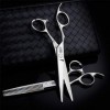 Coiffure Professionnelle Main Gauche Ciseaux Plat Dents Cut Ciseaux Barber Dilution Cisailles Set 6,0 Pouces Sharp Et Lumière