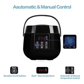 N A Réchauffeur Cire Kit Dépilation À La Cire Électrique Cire Fait Fondre Pot Chauffant Contrôle de Température Réglable Mai