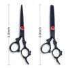 Ciseaux de coiffeur coupe de cheveux, ciseaux de coiffeur de 6 pouces en acier inoxydable 9cr13 ensemble de ciseaux de coiffu