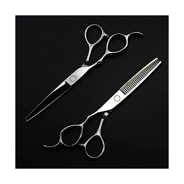 Ciseaux à cheveux Ciseaux de coiffure 5 couleurs 440c main gauche 6 pouces coupe ciseaux à cheveux ensemble coupe barbier cou