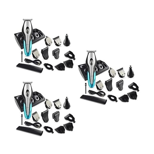 FRCOLOR 2 Pièces 6 1 Tondeuse À Barbe Tondeuse Corporelle Pour Hommes Coupe De Cheveux USB Tondeuse À Barbe Électrique Rechar