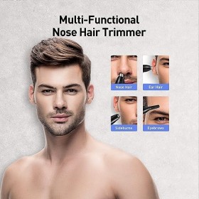 Tondeuse à poils doreille et nez avec écran LED, rechargeable par USB, pour homme et femme, tondeuse 3 en 1 légère et étanch