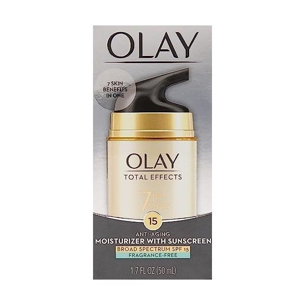 Olay Total Effects 7 en 1 Anti-Age UV Crème Hydratante SPF 15 Crème Jour et Nuit