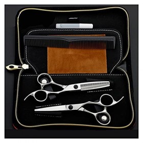 Ciseaux de barbier à main de 5.5 pouces, ciseaux plats, costume de coupe de cheveux pour barbiers, cisailles de coupe de chev...