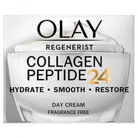 Olay Regenerist Collagen Peptide24 Crème de jour sans parfum, révèle une peau forte et éclatante en 14 jours Crème Jour et Nuit
