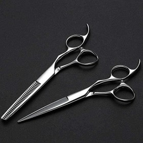 Ciseaux de coiffure professionnels 15 Cm en acier inoxydable noir/bleu/rose-rose pour Salon de coiffure ou usage domestique R...