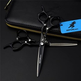 Outils de cisaillement de coiffure de coiffure en acier inoxydable de 6,0 pouces, de 6, de ciseaux de coupe de cheveux Textur