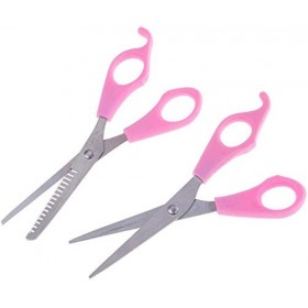 Hairdressing set 2pc professionnel coupe de cheveux droite ciseaux amincissants outils ciseaux de coupe de cheveux ciseaux à ...