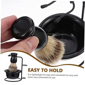 FRCOLOR 5 Ensembles Ensemble De Barbe Brosse De Rasage Blaireau Avec Support Blaireau Et Bol Support De Bol De Rasage Support