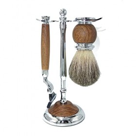 LEFEDA Simple Supports de brosse de rasoir pour hommes, poils de blaireau populaires classiques, poignées de finition en pali