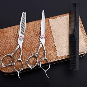 JINJIA Ciseaux Haircut Barber Ciseaux Set avec 17,5 cm, dent cut6inch