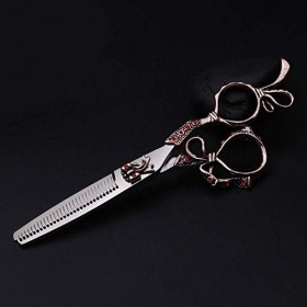 GaoF Ensemble de Ciseaux de Coiffure 6 Pouces + Ciseaux à Dents, Ensemble de Ciseaux de Coiffure en Acier 440C, résistant à l